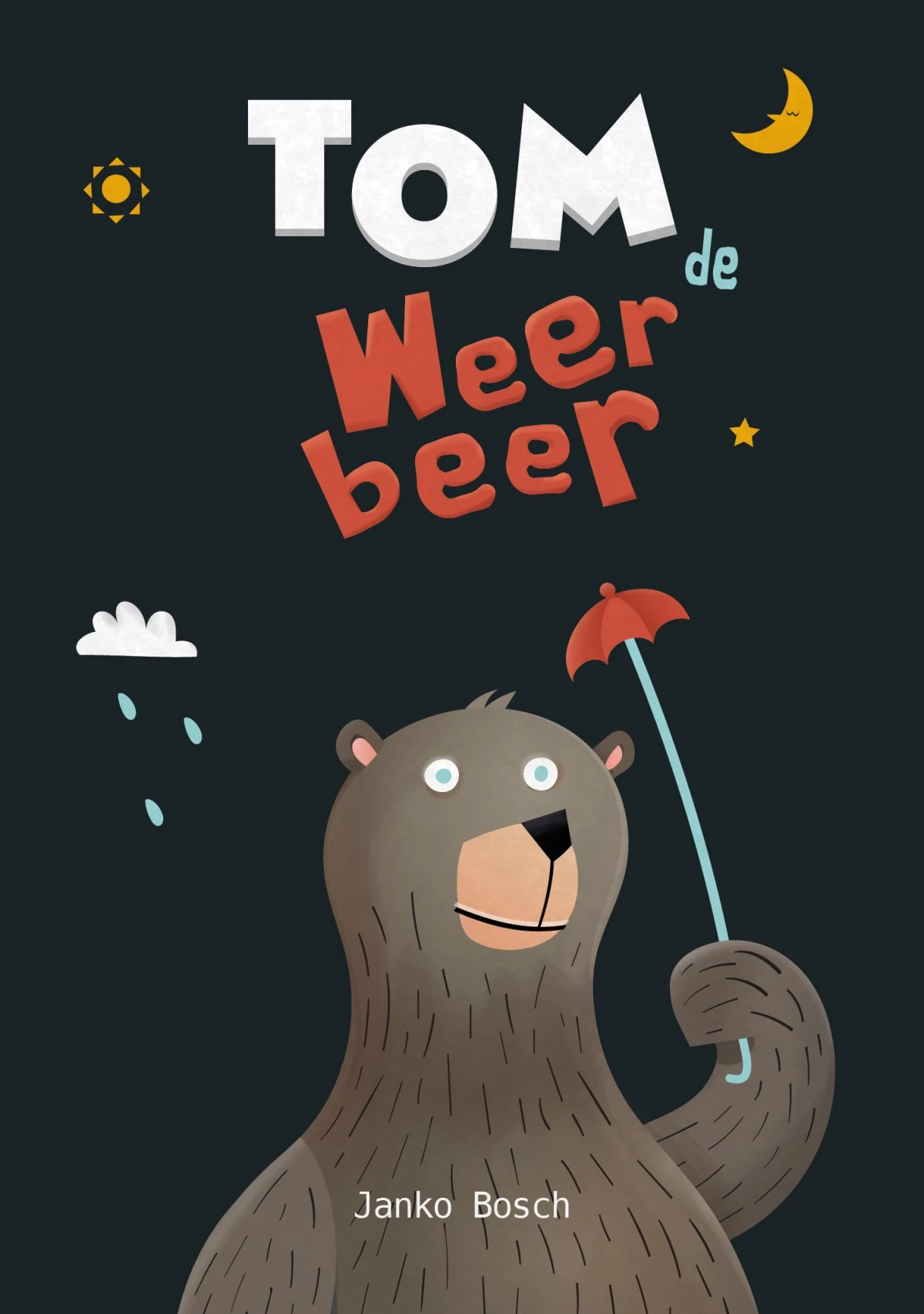 Cover van het knderboek 'Tom de Weerbeer'. Een boek vol met weer